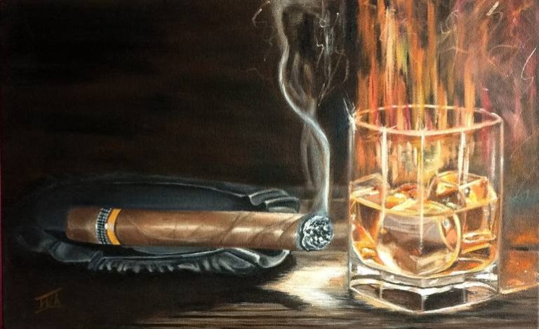 Sigaro con whisky
