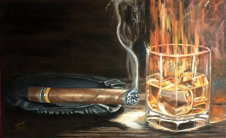 Sigaro con whisky